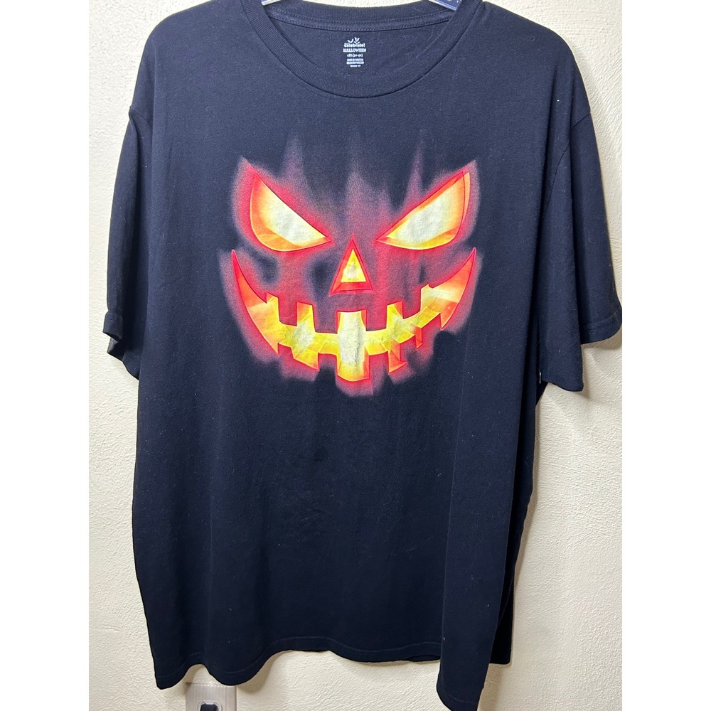 Way to Celebrate Halloween Jack O Lantern Pumpkin Graphic T-Shirt Black 2XL